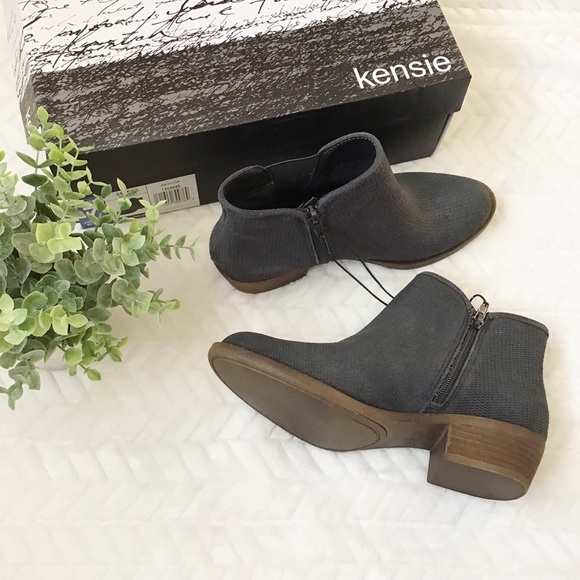 Kensie Gerona Suede Stacked Heel Bootie - Picture 4 of 6